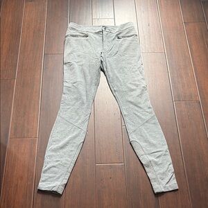 Athleta Heather Gray Leggings with Zipper Details